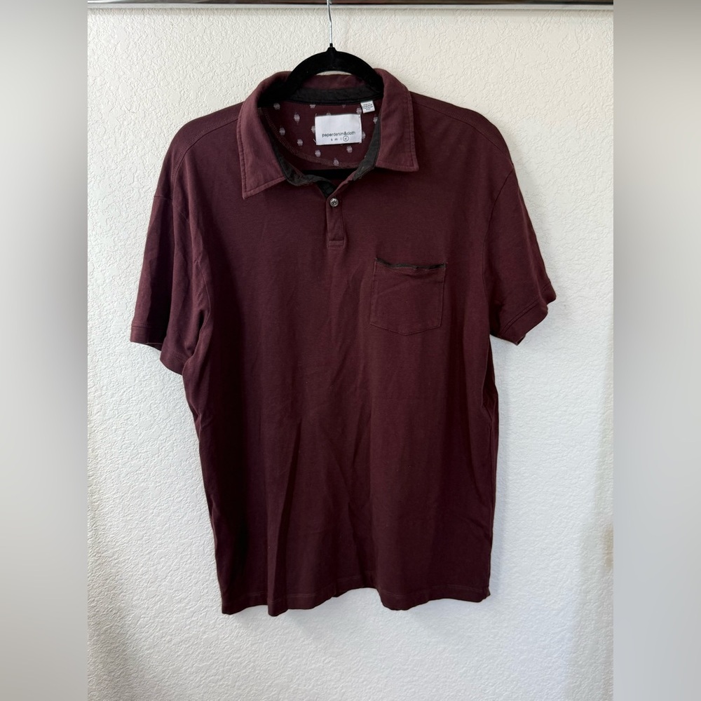 Paper Denim & Cloth Dark Red Polo Shirt